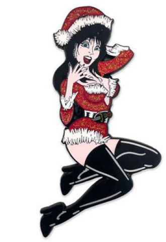 Elvira Santa Suit Christmas Enamel Pin