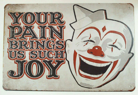 Evil Clown Tin Sign