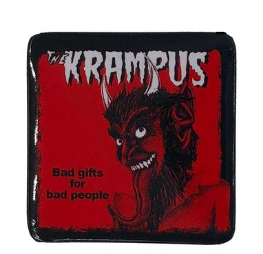 Krampus Christmas Button Pin