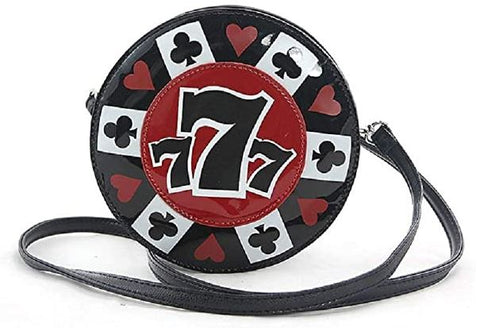 Lucky Poker Chip Casino Handbag Purse
