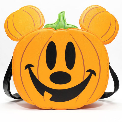 Mickey Mouse Jack O Lantern Pumpkin Crossbody Handbag Purse