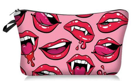 Vampire Lips Makeup Cosmetic Bag