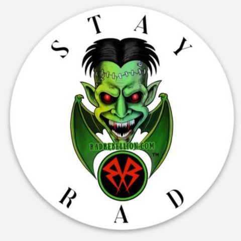 Rad Rebellion Stay Rad 3 Inch Round Vinyl Sticker