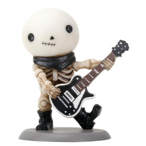 Rockstar Lucky Skeleton Guitarist Musician Figurine