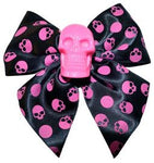 Pink Skull Hair Bow