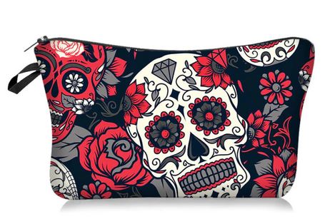 Day of the Dead Makeup Cosmetic Bag