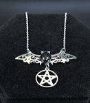 Vampire Bat Pentagram Necklace