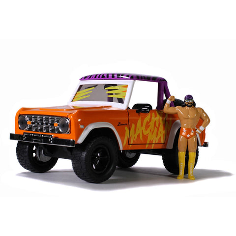 WWE 1973 Ford Bronco 1:24 Diecast Vehicle & Macho Man Figure