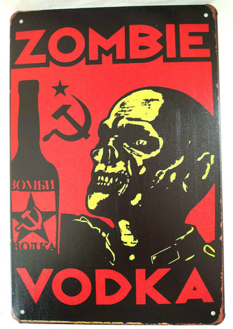 Zombie Vodka Tin Sign